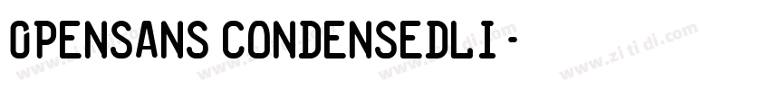 0penSans CondensedLi字体转换